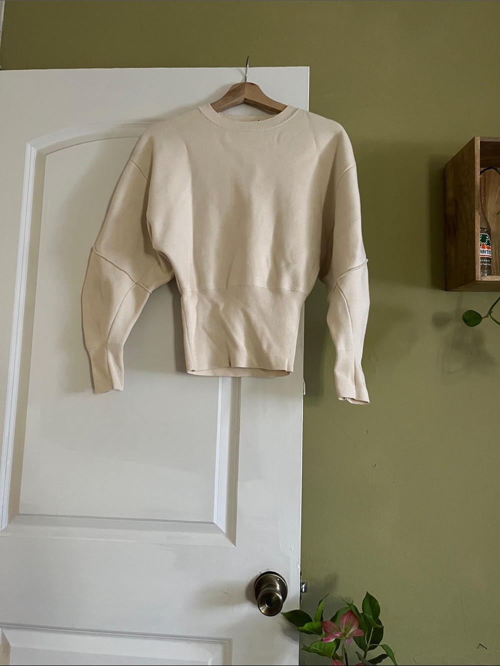 Zara Cream Crewneck Sweater